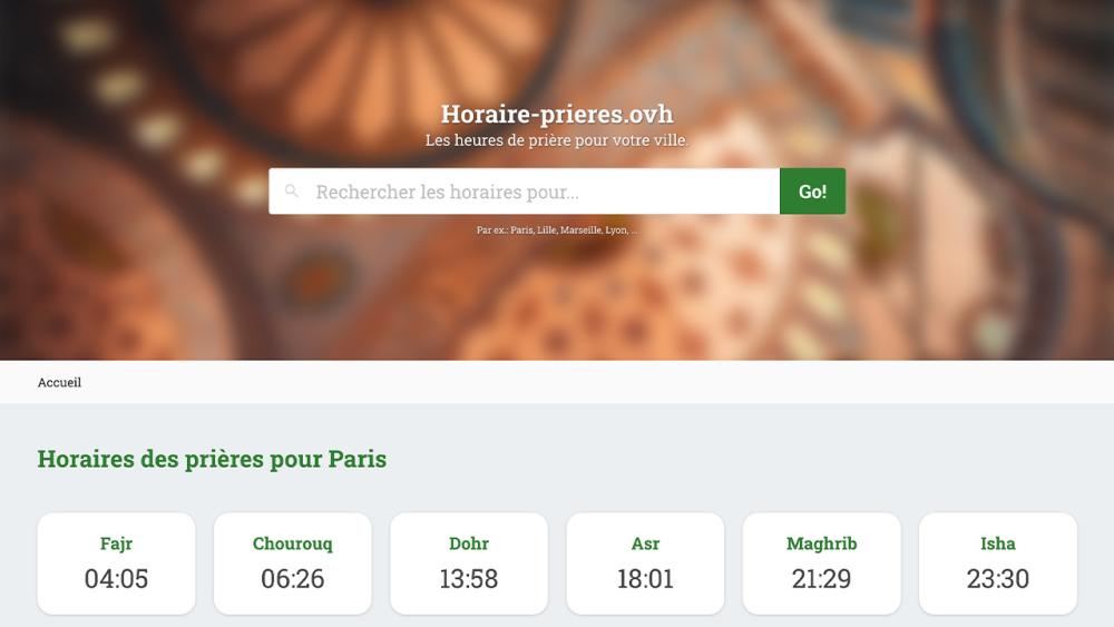 Horaire-prieres.ovh